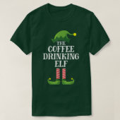 Kaffeetrinken Elf Matching Family Group Christma T-Shirt (Design vorne)