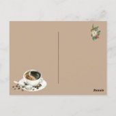 Kaffeetrinken, Geburtstag glücklich, Feier Postkarte (Rückseite)