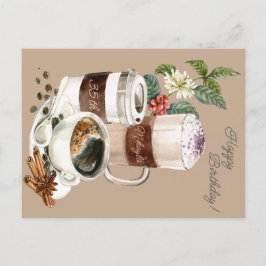 Kaffeetrinken, Geburtstag glücklich, Feier Postkarte