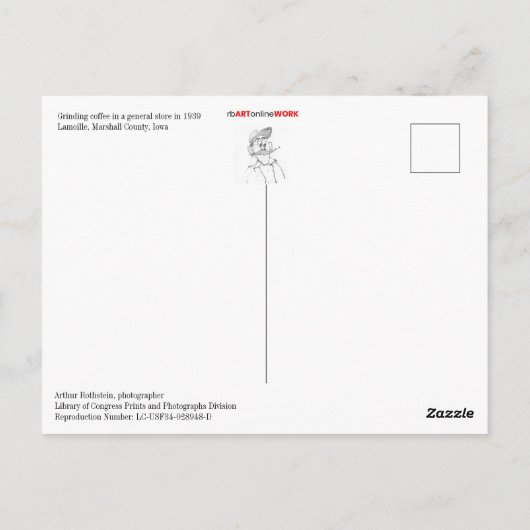 Kaffeetrinken im Allgemeinen Postkartenverkauf Postkarte (Rückseite)