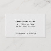 Kaffeetrinken im Pokal Visitenkarte (Rückseite)