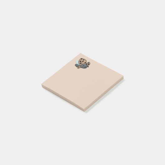 Kaffeetrinken Ladybug Postleitzahl Post-it Klebezettel (angewinkelt)