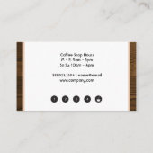 Kaffeetrinken nach oben | Holzschnitt | Lochkarte Treuekarte (Rückseite)