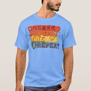 Kaffeetrinken Radfahren Wiederholung Fitness Radfa T-Shirt