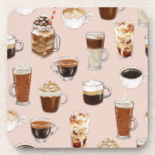 Kaffeetrinken und Desserts Getränkeuntersetzer (Vorderseite)