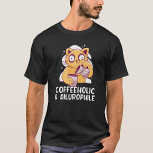Kaffeetrinker Ailurophile Katze trinkt Kaffee Kat T-Shirt