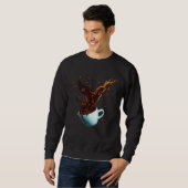 Kaffeetrinker Espresso Filterkaffee Motiv Sweatshirt (Vorne ganz)