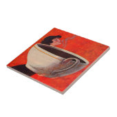 Kaffeetrinker Fliese (Seite)