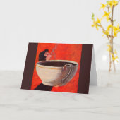 Kaffeetrinker Karte (Gelbe Blume)