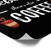Kaffeetrinker Kickboxen Lustiges Kickboxer-Geschen Poster (Ecke)