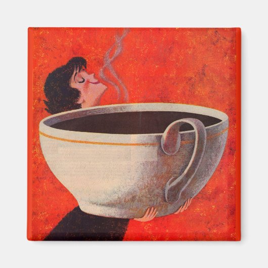 Kaffeetrinker Magnet (Vorne)