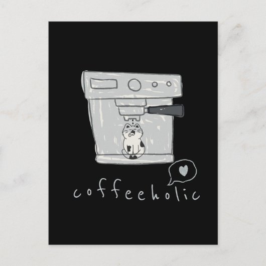 Kaffeetrinker postkarte (Vorderseite)