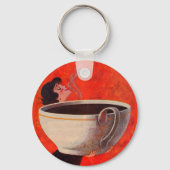 Kaffeetrinker Schlüsselanhänger (Vorderseite)