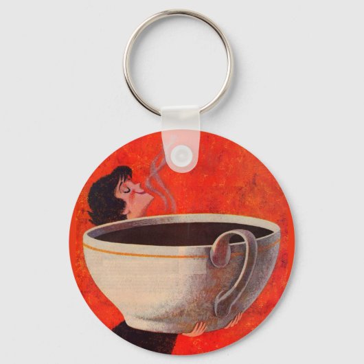 Kaffeetrinker Schlüsselanhänger (Vorderseite)