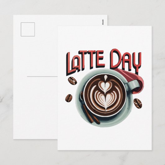 Kaffeetrinks Feiertagspostkarte (Vorne/Hinten)