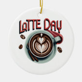Kaffeetrinks Keramik Ornament (Vorne)