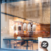 Kaffeetrinks realistisch Coffee Shop Werbung vorne Fensteraufkleber (Café-Fenster)