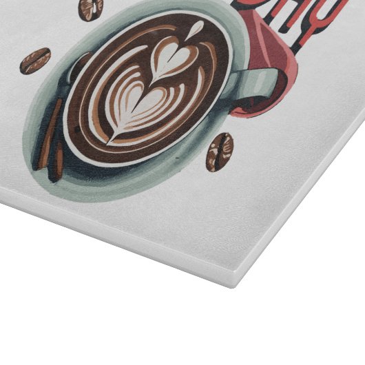 Kaffeetrinks Schneidebrett (Ecke)
