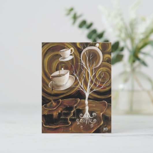 Kaffeetträume Postkarte (Stehend Vorderseite)