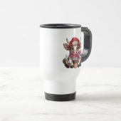 Kaffeetüchtige Kuh Reisebecher (VorderseiteRechts)