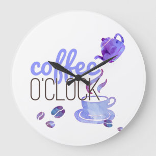 Kaffeetuhr Große Wanduhr