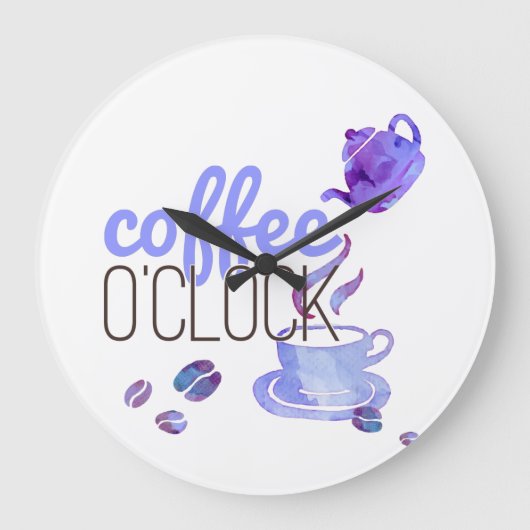 Kaffeetuhr Große Wanduhr (Vorderseite)