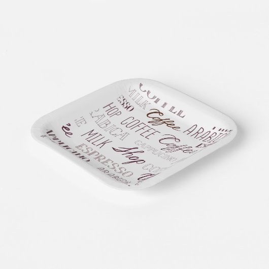 Kaffeetypen Pappteller (Gewinkelt)