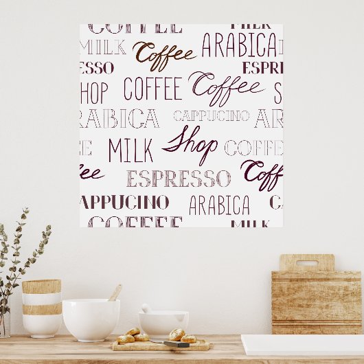 Kaffeetypen Poster (Küche)