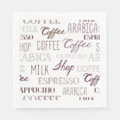 Kaffeetypen Serviette (Vorderseite)