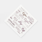 Kaffeetypen Serviette (Ecke)