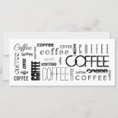 Kaffeetypo-Grußkarte (Vorderseite)