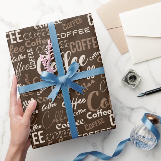 Kaffeetyppografie Geschenkpapier (Schenken)