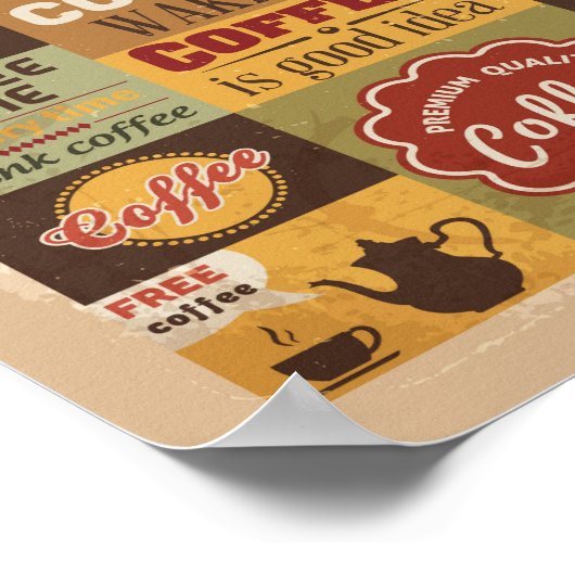 Kaffeetyppografie Poster (Ecke)