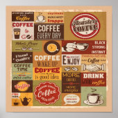 Kaffeetyppografie Poster (Vorne)