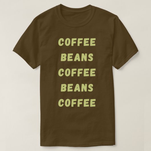 Kaffeetyppografie T-Shirt (Design vorne)