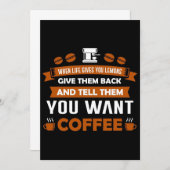 Kaffeeübergang Sag ihnen, dass du Kaffee Will Dankeskarte (Vorne/Hinten)