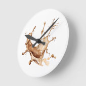 Kaffeeunfall Runde Wanduhr (Winkel)