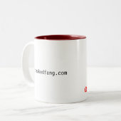 KAFFEEvampire-KAFFEE-TASSE Zweifarbige Tasse (Vorderseite Links)