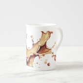 Kaffeeverguss Porzellantasse (Vorderseite Rechts)