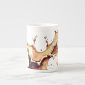 Kaffeeverguss Porzellantasse (Vorderseite)