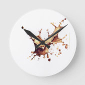 Kaffeeverguss Runde Wanduhr (Vorderseite)