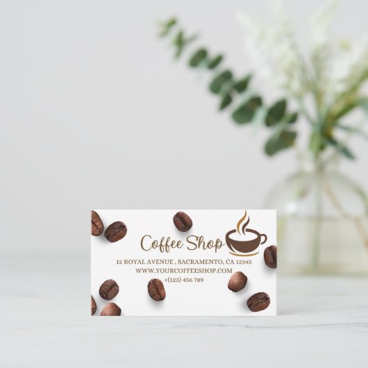 KAFFEEVERKEHR VISITENKARTE (Stehend Vorderseite)