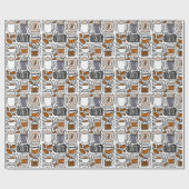 Kaffeeverpackungspapier, Espresso-Geschenkverpacku Geschenkpapier (Flach)
