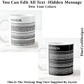 Kaffeeversteckte Nachricht Name 101B Modern Kaffeetasse