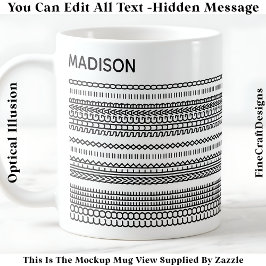Kaffeeversteckte Nachricht Name 101B Modern Kaffeetasse
