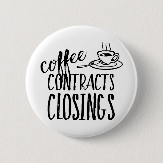 Kaffeeverträge Abschlüsse Immobilienmakler Button (Vorderseite)