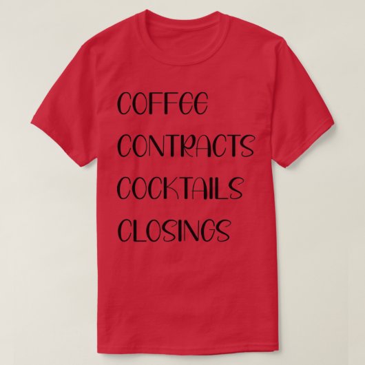 Kaffeeverträge Cocktails Schließzeiten 2 T-Shirt (Design vorne)