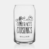 Kaffeeverträge schließen echter Anwesen-Agent Dosenglas (Vorderseite)