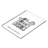 Kaffeeverträge schließen echter Anwesen-Agent Notizblock (Linke Seite)