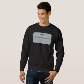 Kaffeeverwöhnter Filterkaffee-Erinnerung swert Sweatshirt (Vorne ganz)
